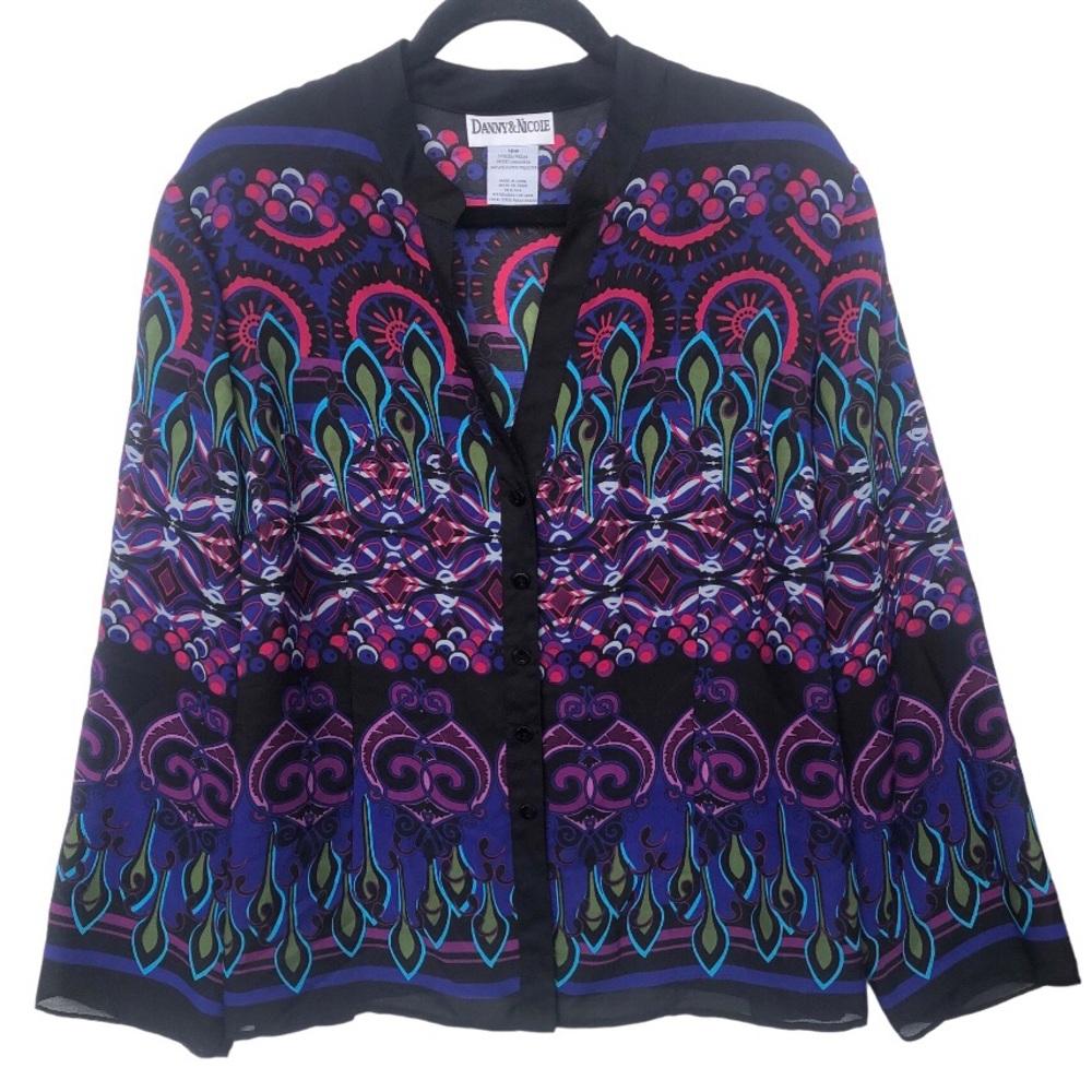 Danny & Nicole peacock blouse 18W